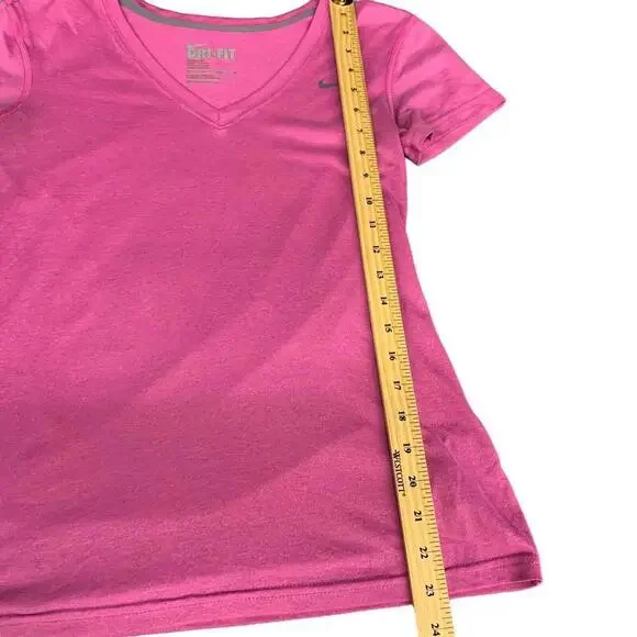 Nike Dri-Fit Womens Running T Shirt Pink Short Sleeve Size XS​​ - Picture 9 of 9